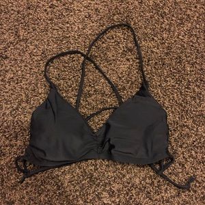 Nordstrom Black Strappy Bikini Top